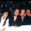 Yves Lecoq, Loris Azzaro, Marlène et Phil Barney au Queen à Paris le 10 octobre 1994.