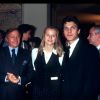Marc Lavoine, Sarah Lavoine et son père au Queen à Paris, le 10 octobre 1994.