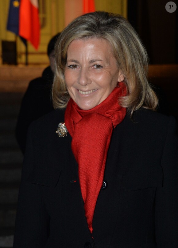 Exclusif - Claire Chazal à la Nuit de Chine au Grand Palais à Paris le 27 janvier 2014.