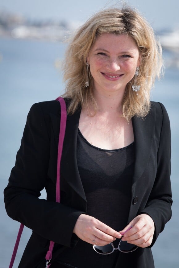 Cécile Bois - Photocall du film "Candice Renoir" au Miptv de Cannes le 7 avril 2014 