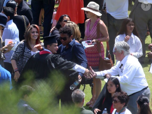 Paris Jackson et Prince Jackson, Blanket Jackson et TJ Jackson - Remise de diplôme de Prince Jackson à Buckley High School à Sherman Oaks, le 29 mai 2015