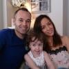 Andrés Iniesta et sa femme Anna Ortiz et leur fille Valeria le 27 octobre 2013.