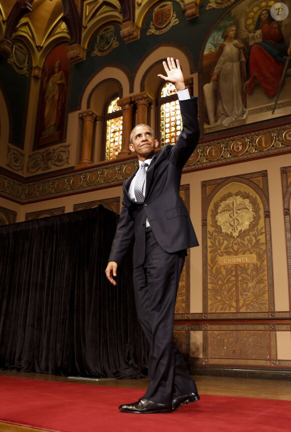 Barack Obama à l'université de Georgetown à Washington le 12 mai 2015.