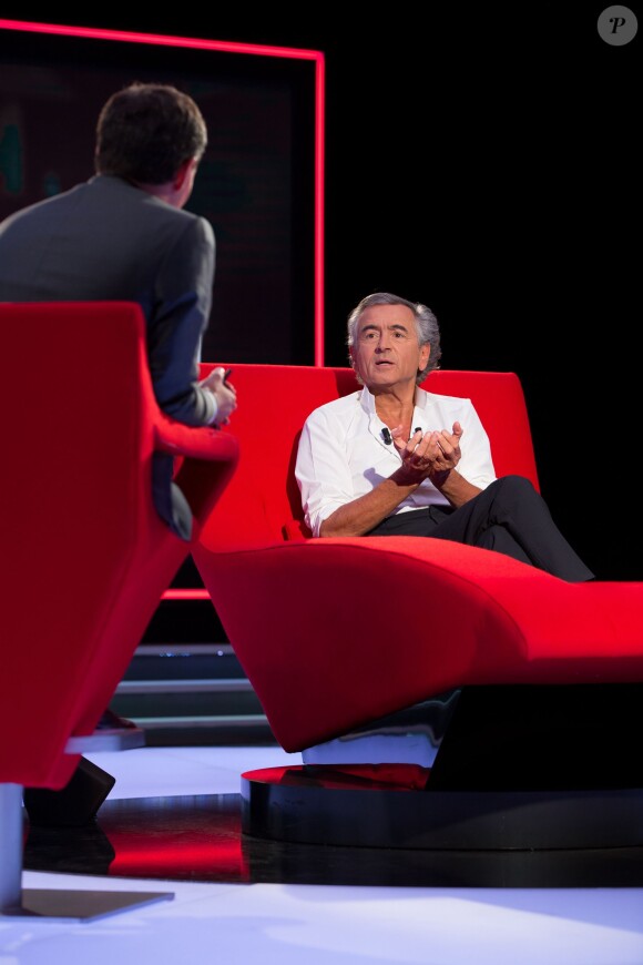 Exclusif - Enregistrement du programme Le Divan présentée par Marc-Olivier Fogiel avec Bernard-Henri Lévy en invité, le 22 mai 2015.