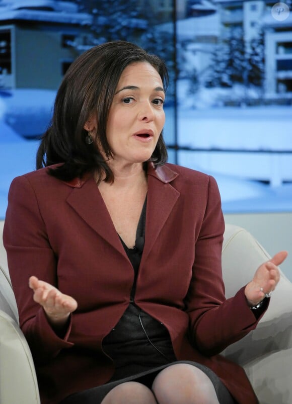 Sheryl Sandberg de Facebook - Meeting Annuel du forum économique mondial au centre des congrès de Davos, le 25 janvier 2014