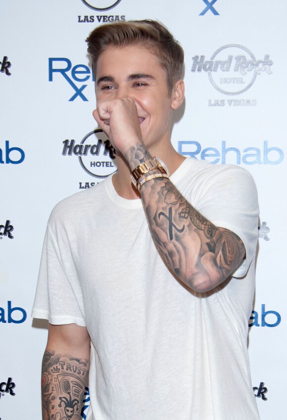 Justin Bieber à la soirée "Mayweather Vs. Pacquiao" à Las vegas, le 2 mai 2015