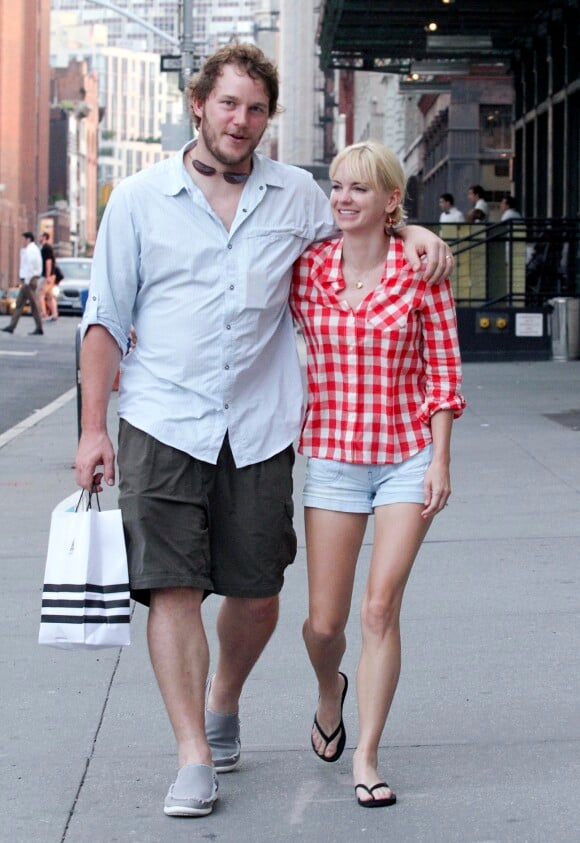 Anna Faris et Chris Pratt à New York le 26 août 2011.