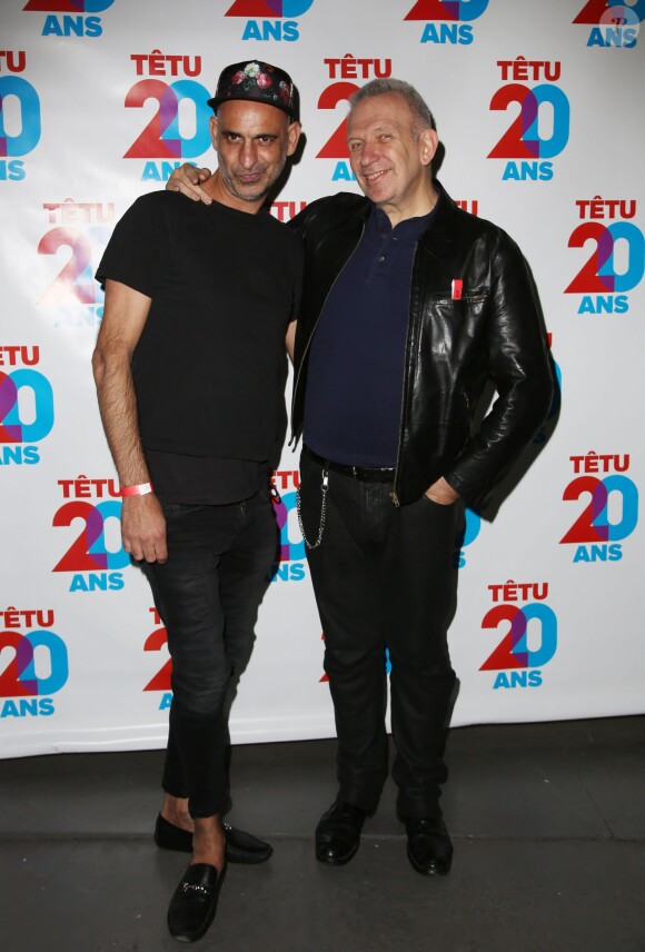 Jean Paul Gaultier, Tanel Bedrossiantz - Soirée des 20 ans de Têtu au YoYo à Paris, le 6 juin 2015. 
