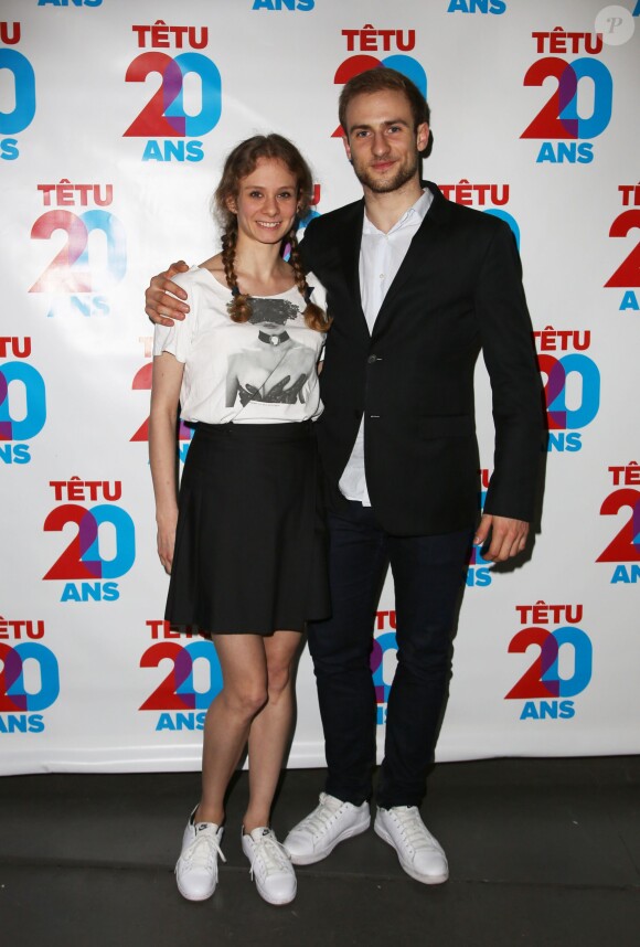 François Alu et Léonore Baulac - Soirée des 20 ans de Têtu au YoYo à Paris, le 6 juin 2015. 