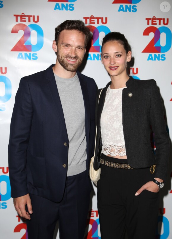 Alban Lenoir et Anne Serra - Soirée des 20 ans de Têtu au YoYo à Paris, le 6 juin 2015. 