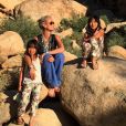  Laeticia et Johnny Hallyday ont fait un road trip à travers le grand ouest américain avec leurs filles Jade et Joy en avril 2015 - photo du Joshua Tree National Park 