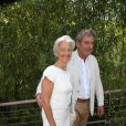 Christine Lagarde et son compagnon Xavier Giocanti - Finale hommes du tournoi de tennis de Roland-Garros à Paris, le 7 juin 2015.