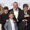 Paul Gascoigne, en famille, assiste à la première du documentaire "Gascoigne", qui retrace sa vie de footballeur, à Londres. Le 8 juin 2015