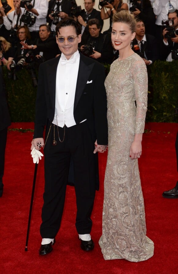 Johnny Depp and Amber Heard arriving at the Costume Institute Benefit Met Gala celebrating the opening of the Charles James, Beyond Fashion Exhibition and the new Anna Wintour Costume Center. The Metropolitan Museum of Art, in New York City, NY, USA, on May 05, 2014. Photo by Doug Peters/PA Wire/ABACAPRESS.COM05/05/2014 - New York City