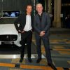 Exclusif - Anthony Beltoise et Wayne Burgess (Designer de Jaguar) - Présentation de la nouvelle Jaguar XF à l'Atrium de la banque 1818 à Paris, le 9 juin 2015.
