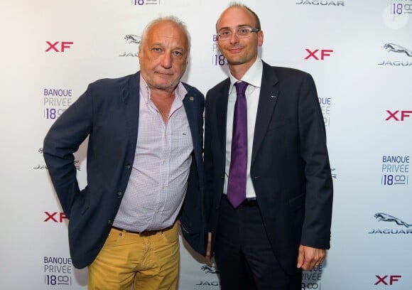Exclusif - François Berléand et David Bucher - Présentation de la nouvelle Jaguar XF à l'Atrium de la banque 1818 à Paris, le 9 juin 2015.