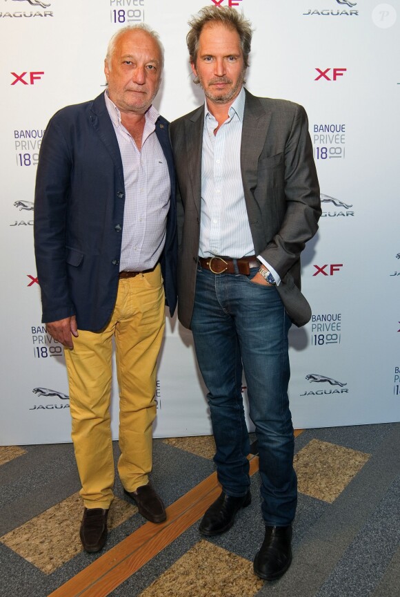 Exclusif - François Berléand et Christopher Thompson - Présentation de la nouvelle Jaguar XF à l'Atrium de la banque 1818 à Paris, le 9 juin 2015.
