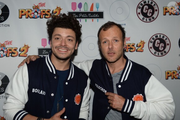 Exclusif - Pierre-François Martin-Laval (PEF) et Kev Adams lors de l'aftershow du film Les Profs 2 au Comedy Club à Paris, le 9 juin 2015.