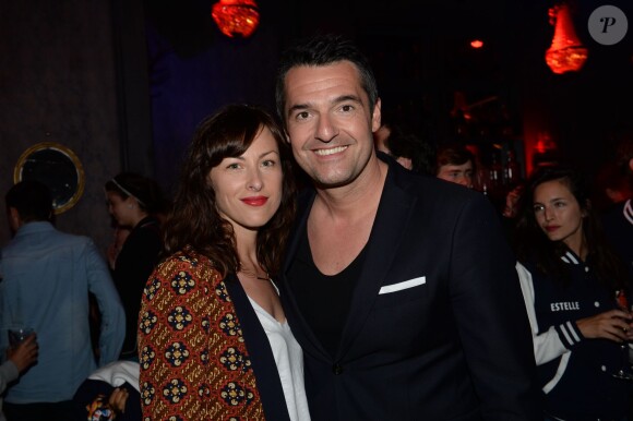 Exclusif - Arnaud Ducret et sa femme Maurine Nicot lors de l'aftershow du film Les Profs 2 au Comedy Club à Paris, le 9 juin 2015.