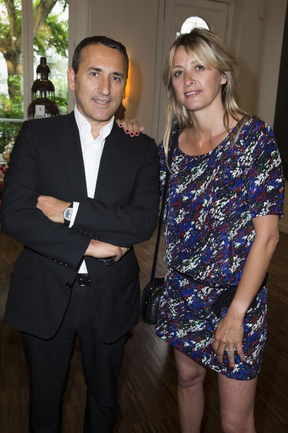 Exclusif - Pascal Houzelot et Sarah Lavoine - Cérémonie de remise du 24e prix Montblanc des Arts et de la Culture à Laurent Dumas à la Villa Emerige à Paris le 11 juin 2015.