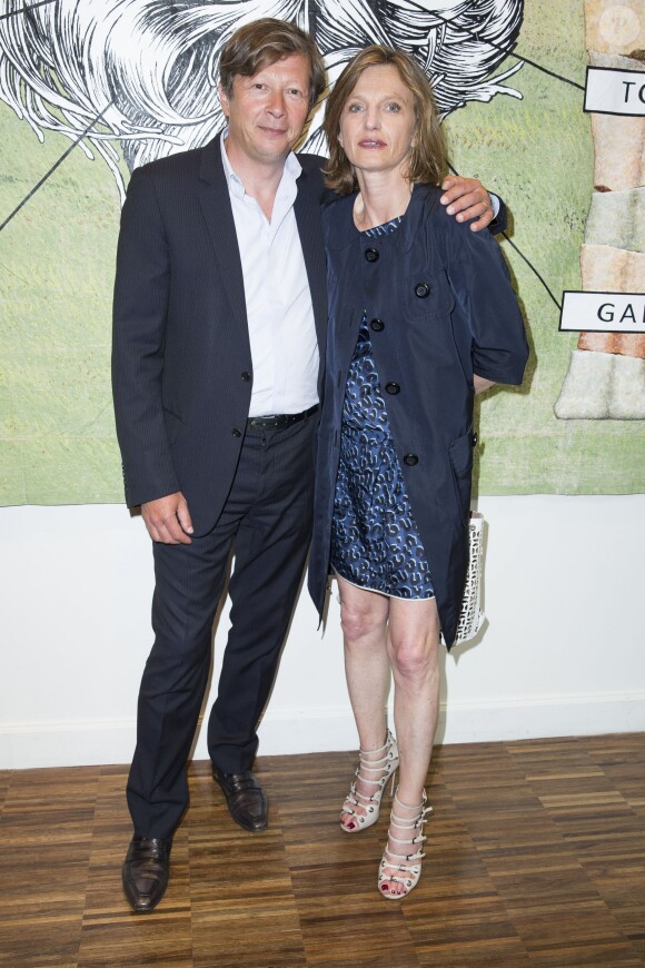 Exclusif - Jérôme et Emmanuelle de Noirmont - Cérémonie de remise du 24e prix Montblanc des Arts et de la Culture à Laurent Dumas à la Villa Emerige à Paris le 11 juin 2015.
