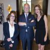 Exclusif - Stéphanie Dumas, Lutz Bethge, Président de la Montblanc Cultural Foundation, et Angélique Aubert - Cérémonie de remise du 24e prix Montblanc des Arts et de la Culture à Laurent Dumas à la Villa Emerige à Paris le 11 juin 2015.