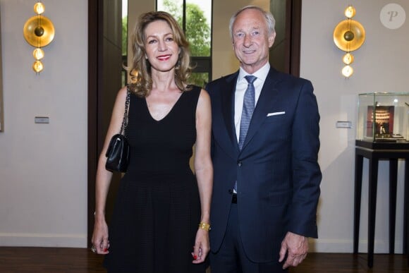Exclusif - Lutz Bethge, Président de la Montblanc Cultural Foundation, et Angélique Aubert - Cérémonie de remise du 24e prix Montblanc des Arts et de la Culture à Laurent Dumas à la Villa Emerige à Paris le 11 juin 2015.