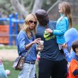  Seal et Heidi Klum assitent &agrave; un match de football de leurs enfants &agrave; Los Angeles Le 07 f&eacute;vrier 2015 