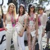 Gigi Hadid, sa soeur Bella Hadid, Kendall Jenner et Hayley Baldwin - People au Grand Prix de formule 1 de Monaco. Le 24 mai 2015 