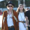 Cody Simpson et sa compagne Gigi Hadid - People au 3ème jour du Festival "Coachella Valley Music and Arts" à Indio le 12 avril 2015.  