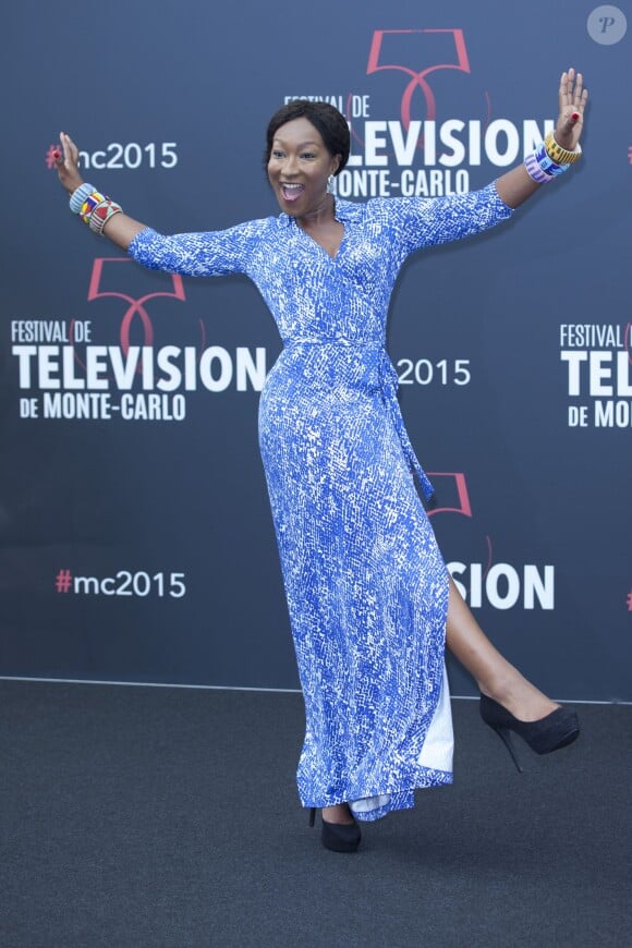 Nadège Beausson Diagne - Photocall de Pep's lors du 55e festival de télévision de Monte-Carlo à Monaco. Le 14 juin 2015.