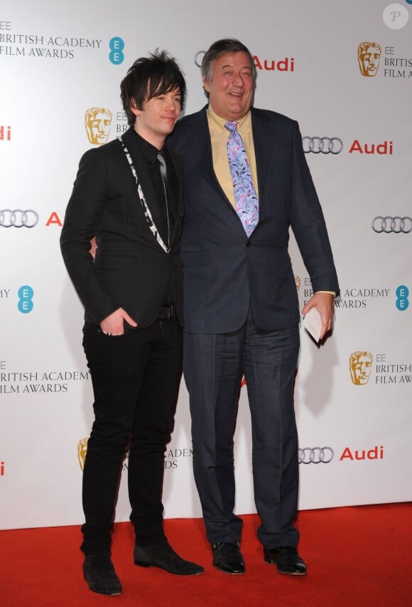 Stephen Fry et Elliot Spencer - Soirée des nommés aux BAFTA à Londres le 7 février 2015