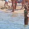 Exclusif - Le mannequin italien Alessia Tedeschi à la plage à Ibiza le 2 juin 2015