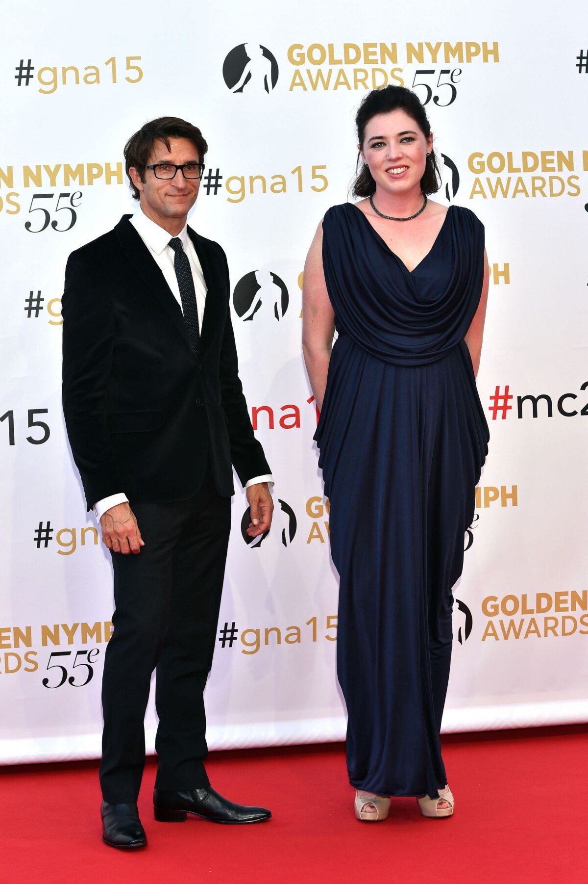 Photo : Jonathan LaPaglia et sa femme Ursula - Cérémonie des Golden Nymph  Awards lors du 55ème Festival de Télévision de Monte Carlo le 18 juin 2015  - Purepeople