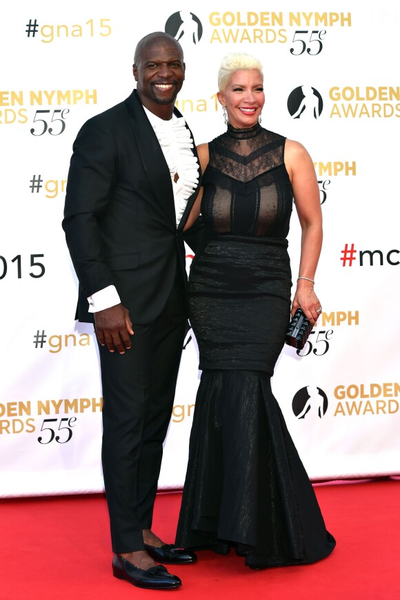 Terry Crews et sa femme Rebecca - Cérémonie des Golden Nymph Awards lors du 55ème Festival de Télévision de Monte Carlo le 18 juin 2015