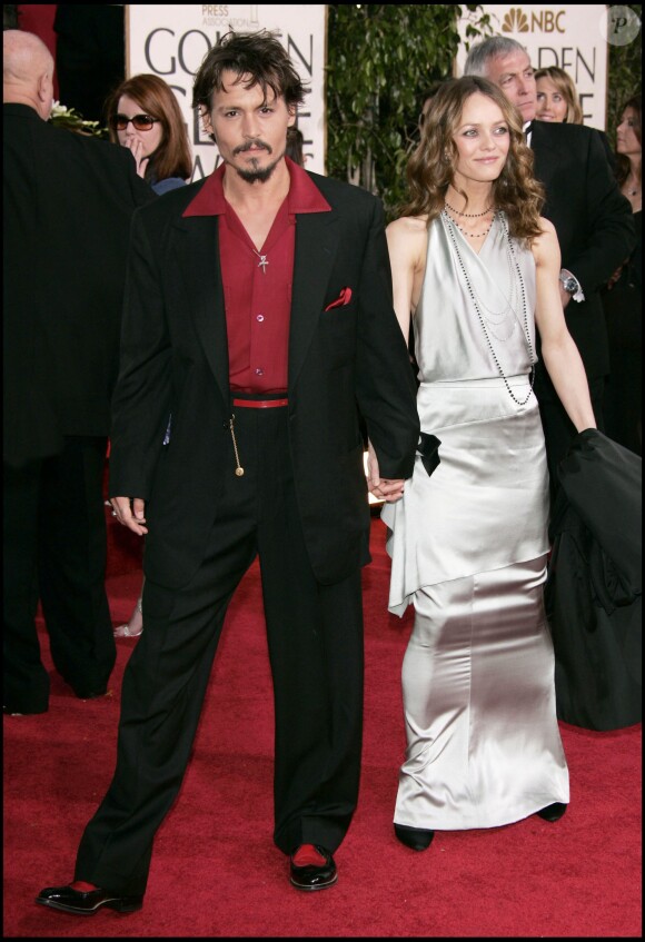 Johnny Deep et Vanessa Paradis aux Golden Globes 2006. 