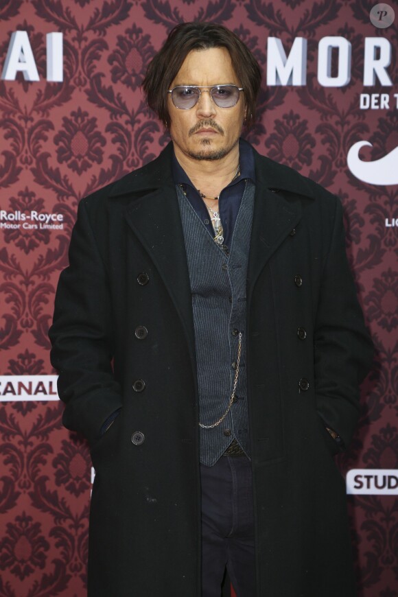 Johnny Depp - Avant-première du film "Charlie Mortdecai" à Berlin, le 18 janvier 2015.