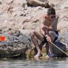 Klaas-Jan Huntelaar en pleine pêche à l'épuisette à Ibiza le 20 juin 2015
