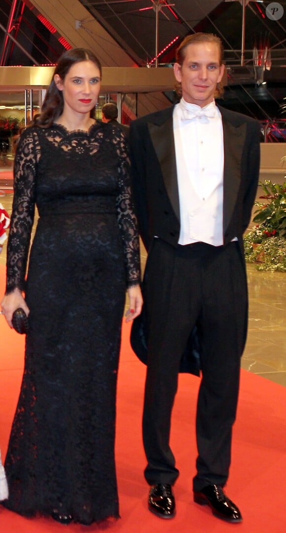 Andrea Casiraghi et de son épouse Tatiana Santo Domingo, alors enceinte de leur fille India, le 19 novembre 2014 à Monaco lors du gala de la Fête nationale monégasque.