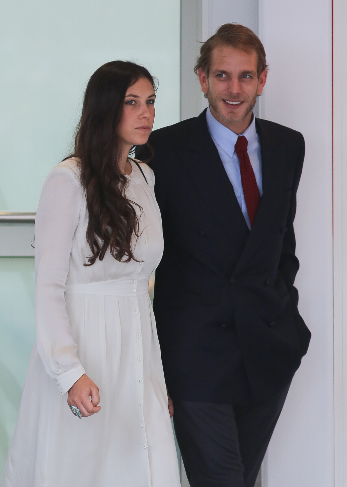 Photo : Andrea Casiraghi et sa femme Tatiana Santo Domingo lors du Grand  Prix de Formule 1 de Monaco en mai 2014. - Purepeople