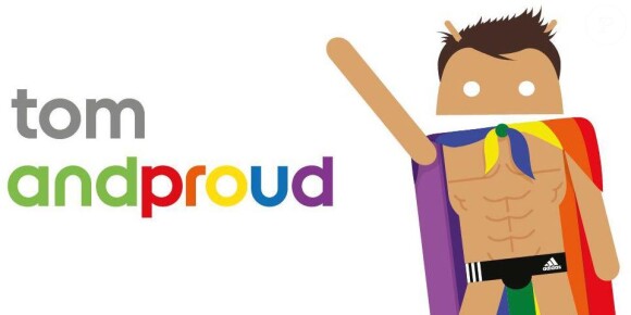 Tom Daley a salué la décision de légaliser le mariage pour tous aux États-Unis le 26 juin 2015 et avait créer ce logo à l'occasion des gays pride partout dans le monde.