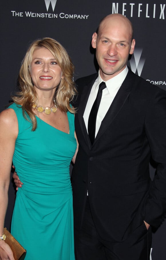 Corey Stoll et son épouse Nadia Bowers lors de la soirée Weinstein and Netflix Golden Globe Awards au Beverly Hilton Hotel de Beverly Hills, le 12 janvier 2014