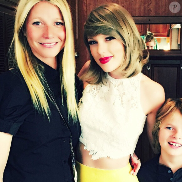Gwyneth Paltrow a posté sur Instagram une photo d'elle avec son fils Moses et Taylor Swift qui venait de finir son concert à Hyde Park le 27 juin 2015