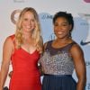 Caroline Wozniacki et Serena Williams lors de la soirée de gala de la fondation "Champ'Seed" à Monaco le 19 mai 2015