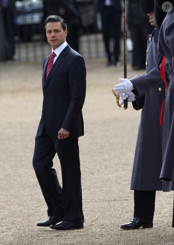 Le président du Mexique Enrique Peña Nieto - La famille royale d'Angleterre lors de la cérémonie de bienvenue pour le président de la république du Mexique à Londres. Le 3 mars 2015  