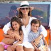 Maud Versini et ses enfants Adrian et Sofia - Photo postée sur Twitter, mai 2013