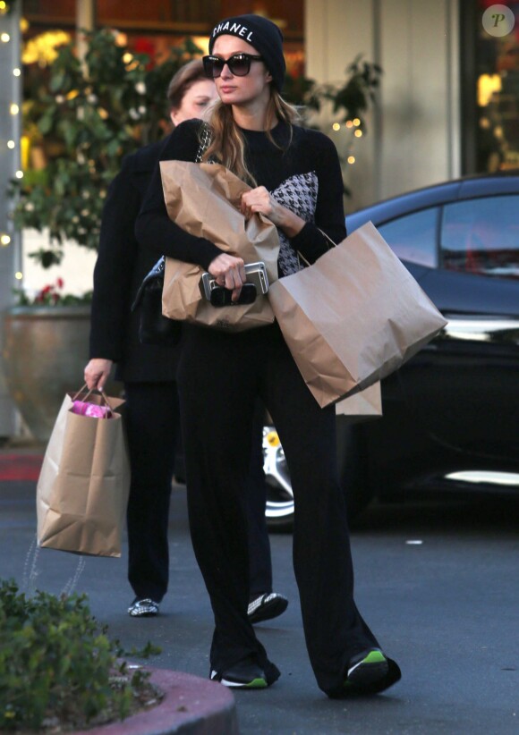 Exclusif - Paris Hilton fait du shopping à Beverly Glen, le 4 janvier 2015.