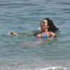 Eva Longoria profite de la plage pendant ses vacances à Marbella, le 3 juillet 2015.