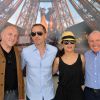 Exclusif - François Henri Pinault, Gad Elmaleh, Salma Hayek, François Pinault et guest - People lors du Longines Paris Eiffel Jumping au Champ-de-Mars à Paris, le 4 juillet 2015.