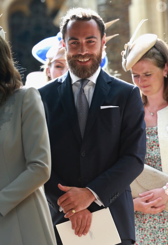 James Middleton lors du baptême de la princesse Charlotte en l'église Saint Mary Magdalene de Sandringham, le 5 juillet 2015